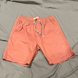 Michael Brandon Men's Salmon Flat Front Shorts